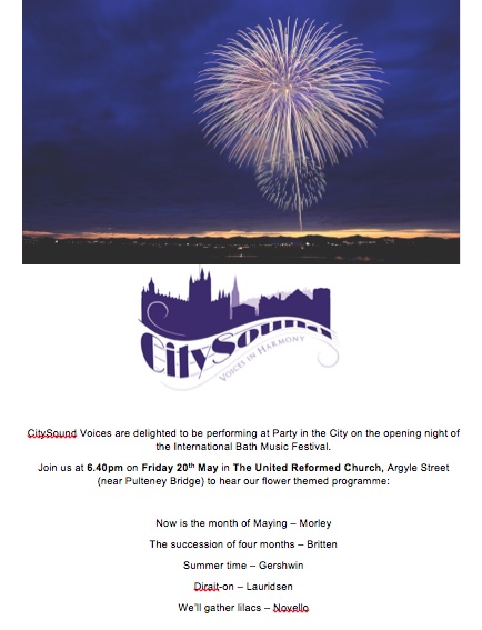 Party in the city CitySound concert poster